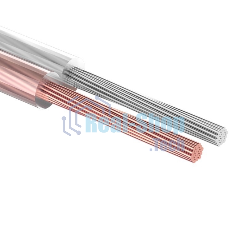 Кабель акустический Rexant 2х1,00 мм², прозрачный SILICON, мини-бухта 10 м