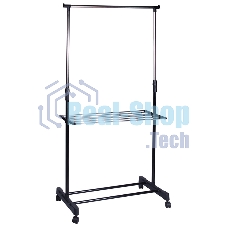 Вешалка напольная Рыжий кот CR460, на колесах (с полкой) размер: 80x42x95-168 см