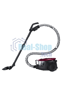 Пылесос Samsung VC18M31A0HP бордовый/черный, 380/1800 Вт, уборка сухая, пылесборник контейнер 2 л