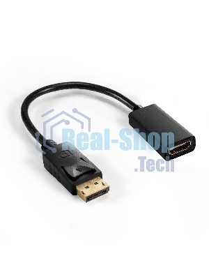 Кабель-переходник DisplayPort-HDMI ExeGate EX-DPM-HDMIF-0.1 (20M/19F, 0,1м)