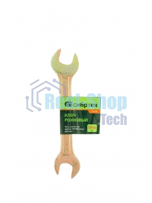 Ключ рожковый Сибртех, 13 х 14 мм, желтый цинк 14306