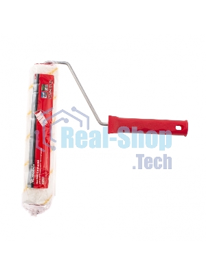 Валик в сборе Matrix полиакрил желтая полоса, 250 мм, ворс 12 мм, D 36 мм, D ручки 6 мм