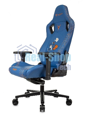 Кресло игровое Knight Craft Dragon синий эко.кожа крестов. металл