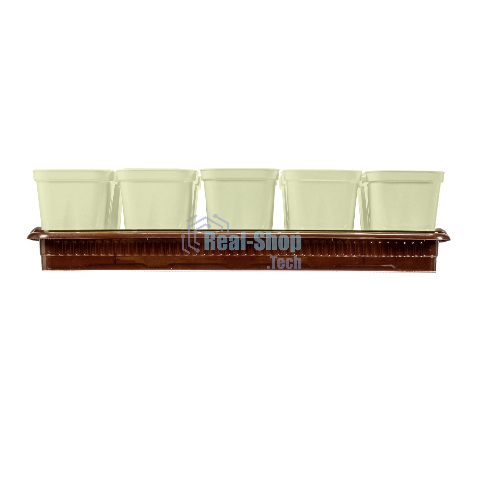 Набор для рассады Palisad поддон 380х155х40 мм, 10 горшочков по 250 мл с выдвижным дном