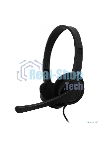 Гарнитура проводная с микрофоном Оклик HS-M600 черный 1.8м накладные оголовье (1900372)