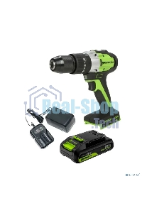 Дрель-шуруповерт аккумуляторная GREENWORKS GD24DD60, Аккумуляторная, 24В, без АКБ и ЗУ, Ударная