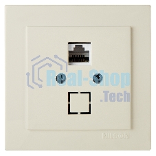 Nilson Роз. компьютерная 1-местн. СУ, (RJ45 CAT5), ТУРАН (TOURAN), кремовый (24121044)