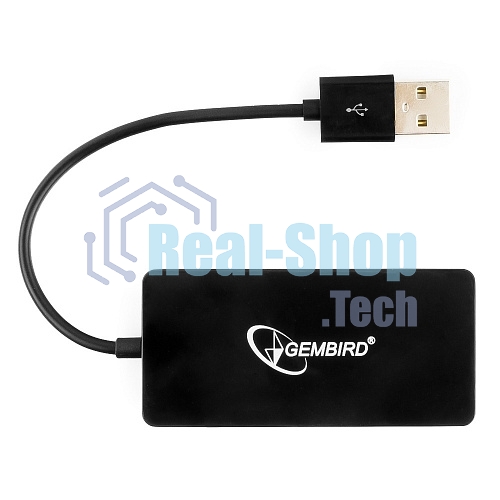 USB-концентратор USB 2.0 Gembird UHB-U2P4-03, 4 порта, блистер