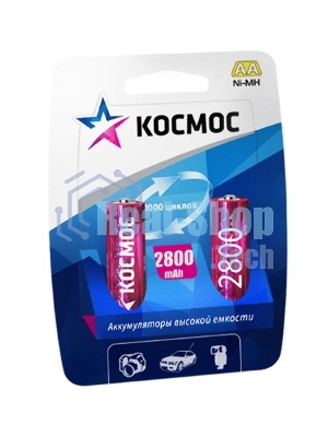 Аккумулятор Космос KOCR6NIMH2800MAH2BLR6 NiMn 2800мА·ч BP-2(блист.2шт.) ЦЕНА ЗА 1 шт