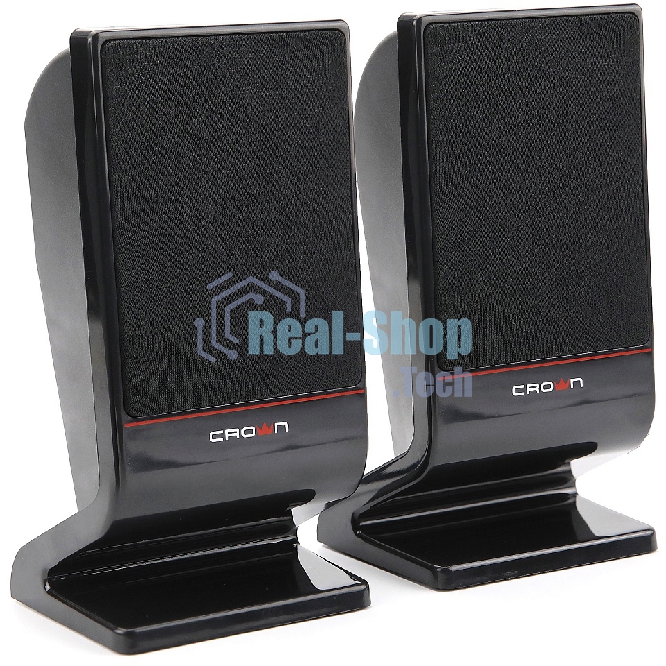 Акустическая система CROWN CMS-601 (USB, 6W; управление громкостью, разъем для наушников, кнопка включения, Длина кабеля между колонками 1м;Длина аудио-кабеля и питания 2м.)