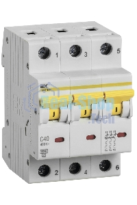 Выключатель автоматический трехполюсный ВА47-60M 3Р 40А 6кА С MVA31-3-040-C IEK