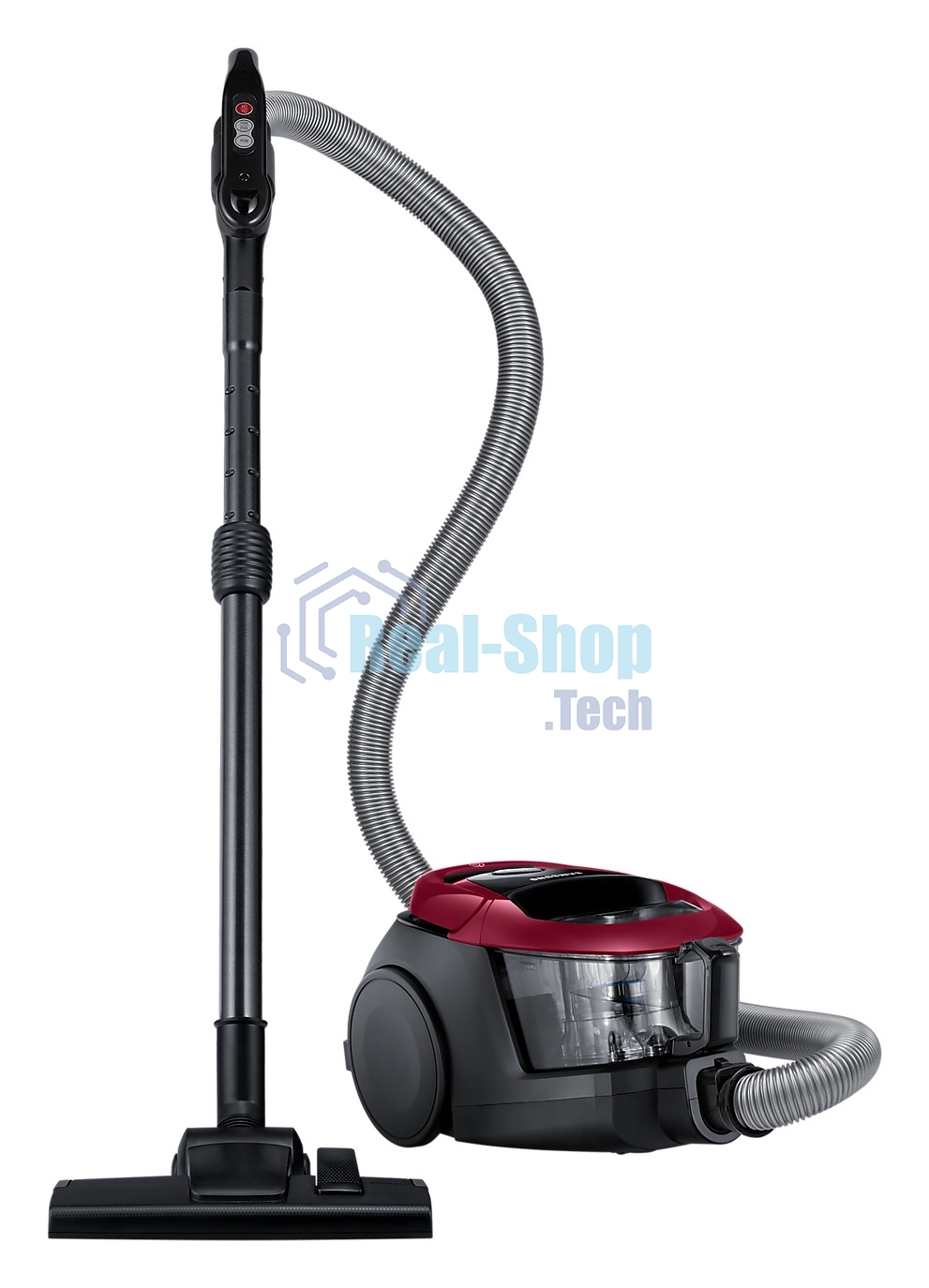 Пылесос Samsung VC18M31A0HP бордовый/черный, 380/1800 Вт, уборка сухая, пылесборник контейнер 2 л