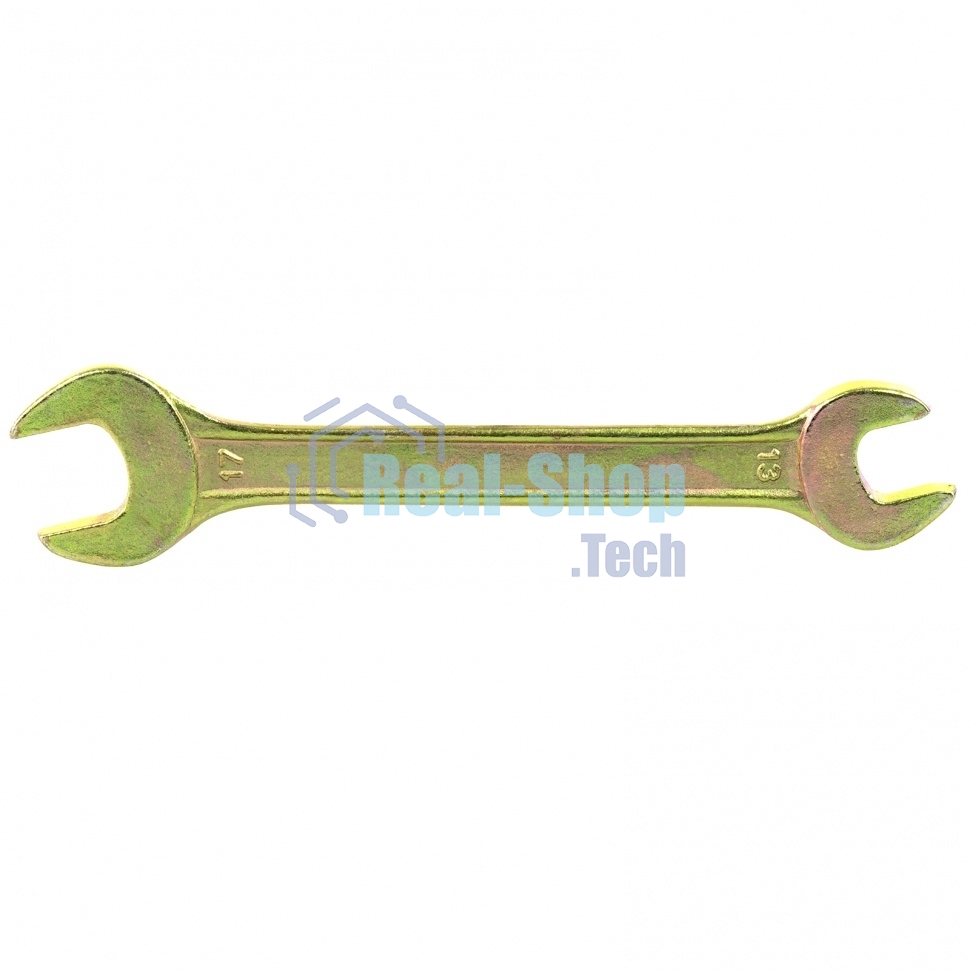 Ключ рожковый Сибртех, 13 х 17 мм, желтый цинк 14307