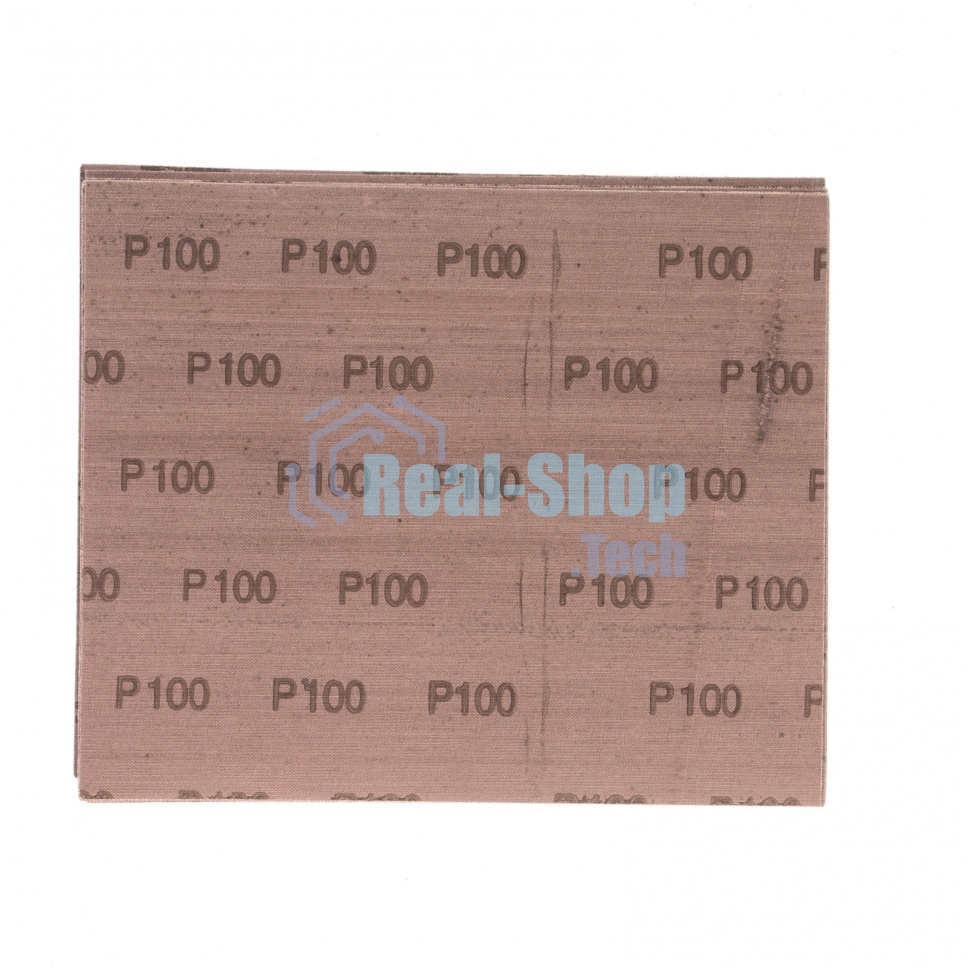 Шлифлист на тканевой основе Сибртех, P 100, 230 х 280 мм, 10 шт., влагостойкий