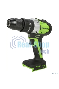 Дрель-шуруповерт аккумуляторная GREENWORKS GD24DD60, Аккумуляторная, 24В, без АКБ и ЗУ, Ударная