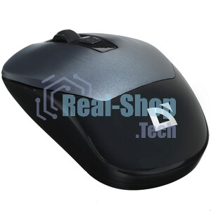 Мышь беспроводная Defender Wave MM-995 серебристый, 1600 dpi, радиоканал, USB, кнопки - 4