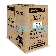 Кабель ExeGate FUTP4-C6-CCA-S23-IN-LSZH-OR-305 FTP 4 пары кат.6 CCA, 0.57мм (23AWG), экран, 305м, оранжевый, LSZH