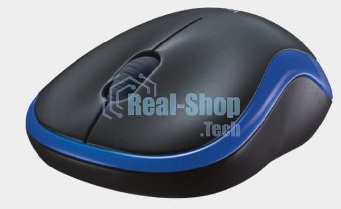 Мышь беспроводная Logitech M185 синий, 1000 dpi, радиоканал, USB, кнопки - 3