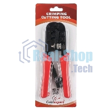 Монтажный инcтрумент Gembird T-568R Универсальные клещи для обжима и разделки кабеля RJ-11 (6p4c/6p2c), RJ-12 (6p6c), RJ-45 (8p8c) с фиксатором