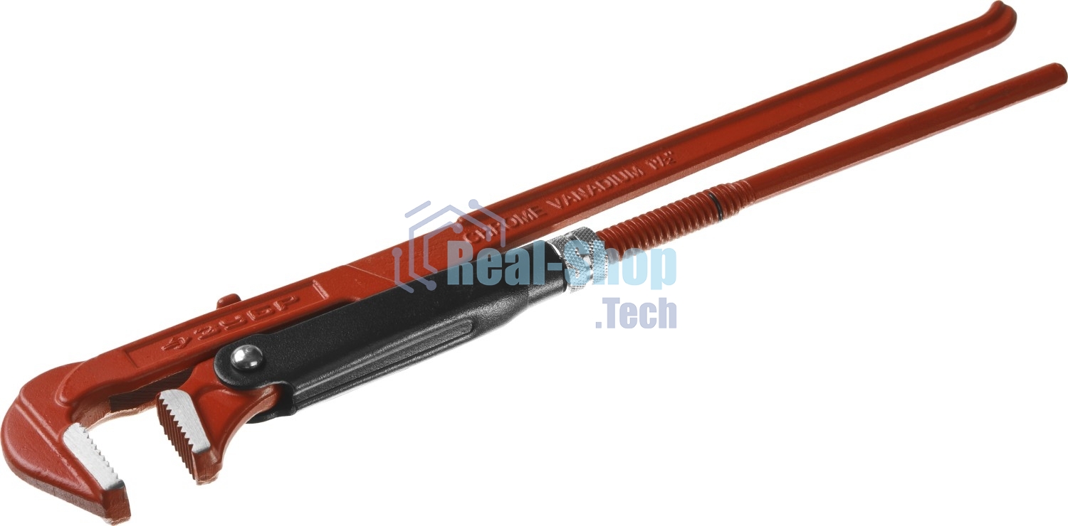 Ключ трубный Зубр 27314-2 МАСТЕР рычажный, прямые губки, цельнокованный, № 2, 1.5