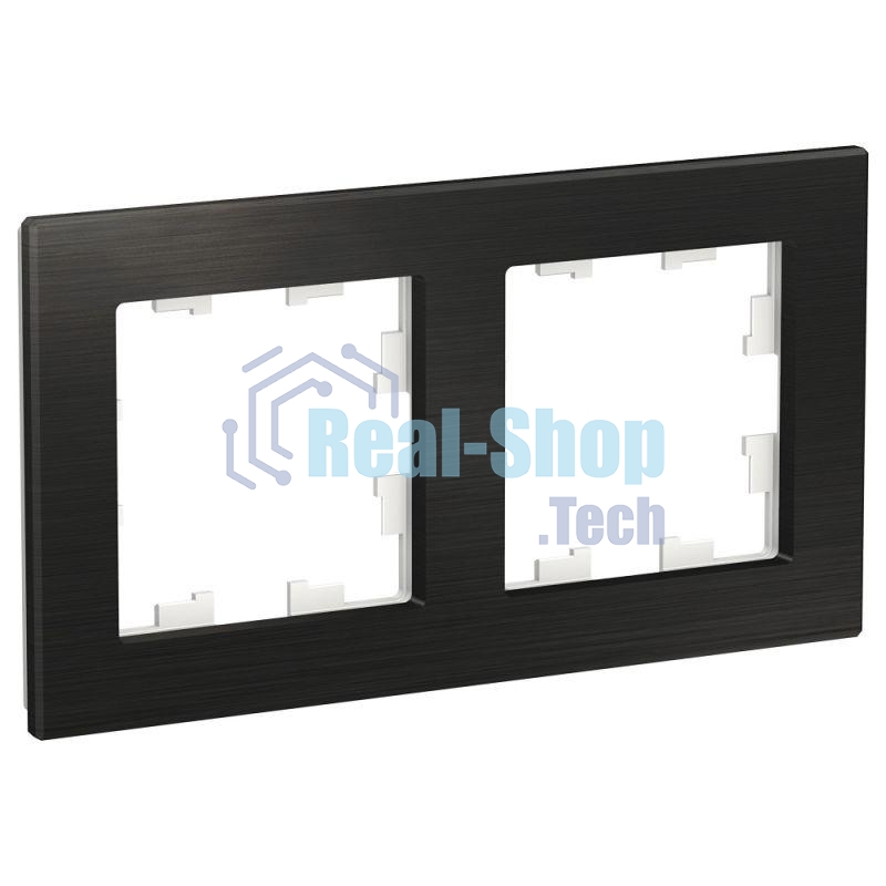 Рамка 2-м AtlasDesign Nature металл оникс SchE ATN312302