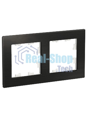 Рамка 2-м AtlasDesign Nature металл оникс SchE ATN312302