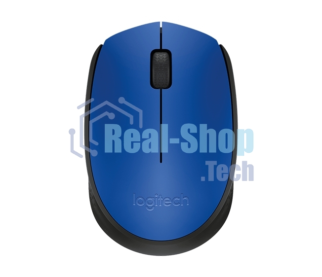 Мышь беспроводная Logitech M171 синий, 1000 dpi, радиоканал, USB, кнопки - 3