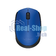 Мышь беспроводная Logitech M171 синий, 1000 dpi, радиоканал, USB, кнопки - 3