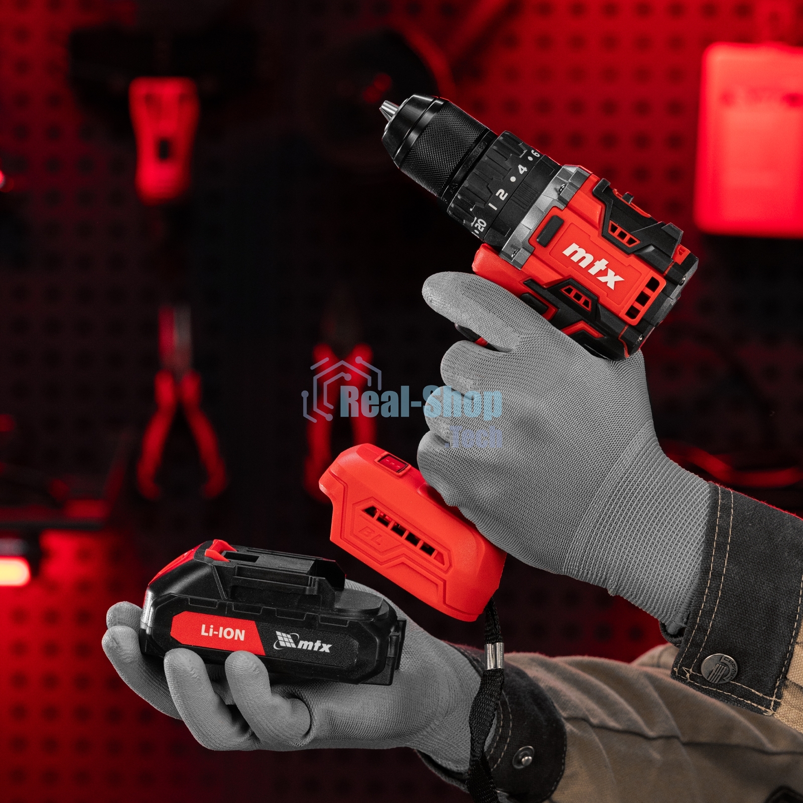Дрель-шуруповерт MTX CIDS-BL-20, 20 В, 2 Ач, 60 Нм, бесщеточный, ударный