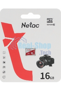 Флеш карта microSDHC 16Gb Netac P500 ECO (50/95 Mb/s, no adapter) (NT02P500ECO-016G-S)