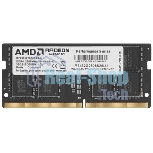 Оперативная память AMD Radeon R7, 32GB, DDR4, 2666MHz, CL19, SO-DIMM