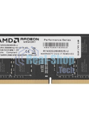 Оперативная память AMD Radeon R7, 32GB, DDR4, 2666MHz, CL19, SO-DIMM
