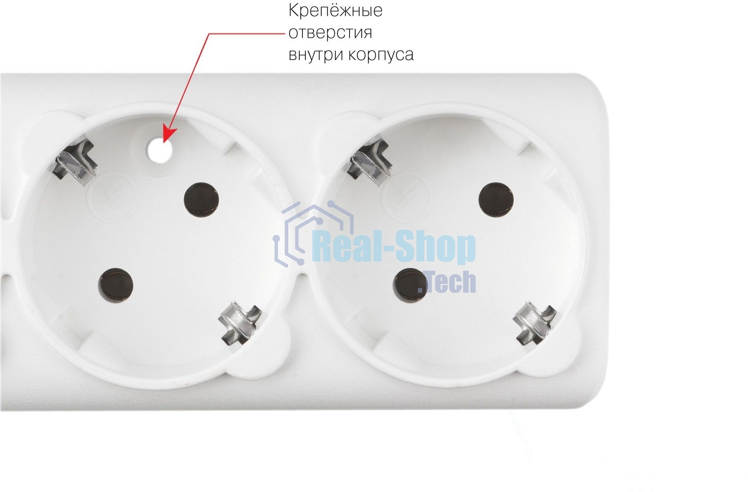 Фильтр-удлинитель Power Cube 3,0 м 6 розеток с заземлением (белый) 16А/3,5кВт/ Surge protector Power Cube 3,0 m 6 outlets (white) 16A / 3,5kVt