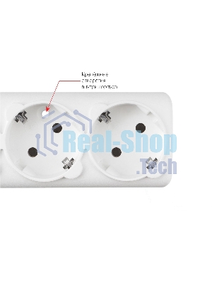 Фильтр-удлинитель Power Cube 3,0 м 6 розеток с заземлением (белый) 16А/3,5кВт/ Surge protector Power Cube 3,0 m 6 outlets (white) 16A / 3,5kVt