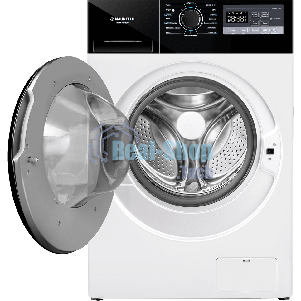 Стиральная машина Maunfeld MFWM1410STWH03 белая, загрузка фронтальная 10кг, 1400 об/мин., класс: A+++
