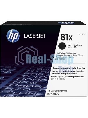 Тонер Картридж HP 81X CF281X черный для HP LJ Pro M630dn/f/h/z (25000 стр.)