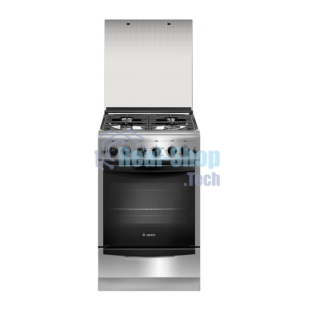 Плита газовая Gefest ПГ 5100-02 0004 серебристый, конфорок 4 шт, духовка 52 л, 50 см x 85 см x 58.5 см