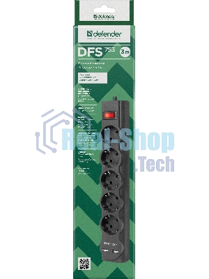 Сетевой фильтр Defender 3M DFS 753 5OUTL.