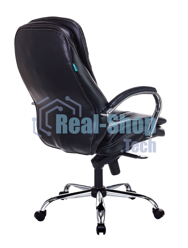 Кресло руководителя Бюрократ T-9950/BLACK-PU сиденье черный, искусственная кожа, крестовина хром