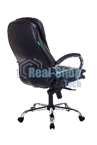 Кресло руководителя Бюрократ T-9950/BLACK-PU сиденье черный, искусственная кожа, крестовина хром