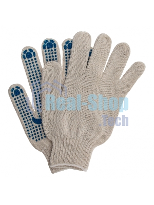 Перчатки трикотажные Сибртех, с ПВХ точкой, 7 класс