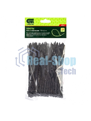 Хомуты Сибртех, 150 х 3,6 мм, пластиковые, черные, 100 шт. 45547