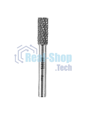 Борфреза по металлу Denzel твердосплавная, цилиндрическая, тип-А, 8 мм