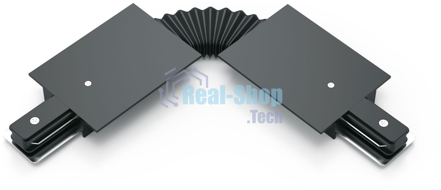 Коннектор для встраиваемых трековых шинопроводов Gauss гибкий (I) черный