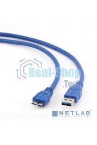 Кабель USB 3.0 для соед. 1.8м А-microB (5 pin) Gembird PRO позол.конт., пакет CCP-mUSB3-AMBM-6