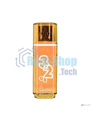 Флешка USB Smartbuy Glossy series orange (SB32 GbGS-Or), 16Gb, USB 2.0, R/W 25/15, оранжевый