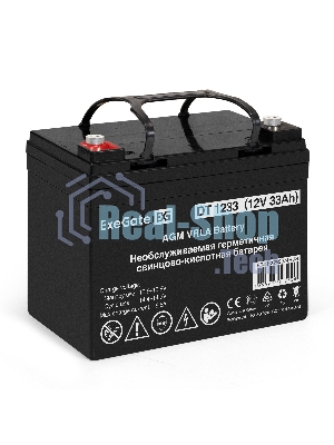 Аккумуляторная батарея ExeGate DT 1233 (12V 33Ah, под болт М6)