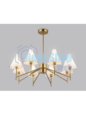 Люстра Ambrella light LH57135/8 BS/FR латунь/белый матовый E14/8 max 40W D800*650