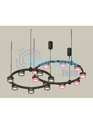 Светильник Ambrella light XR92091310/16 SBK/PI/BK черный песок/розовый/тонированный GX53 (A9209, C9242, C9238, N8486, N8484)