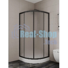 Душевой уголок BAU Dream Hit Black с поддоном 100x100х195, рифленое закаленное стекло, черный профил
